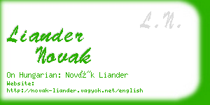 liander novak business card